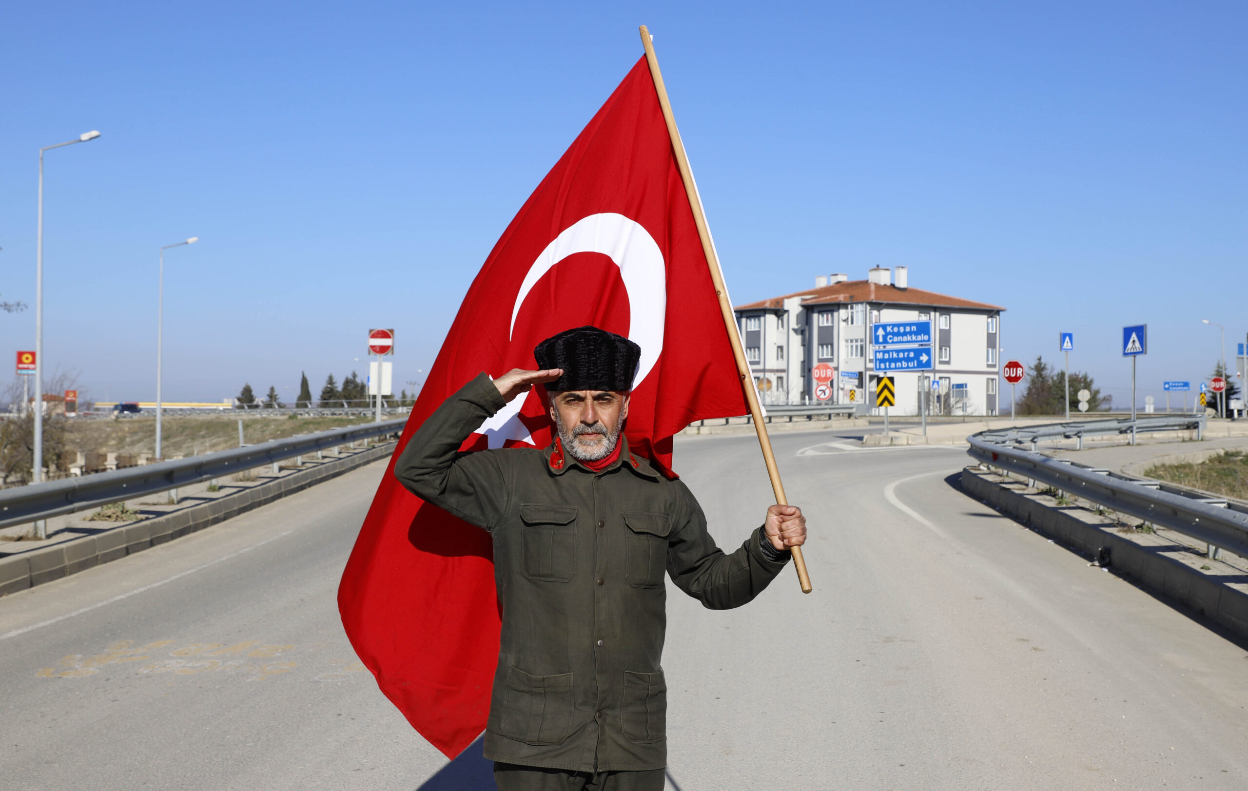 Şehitler için İstanbul’dan Çanakkale’ye yürüyen gazi torunu Edirne’ye ulaştı
