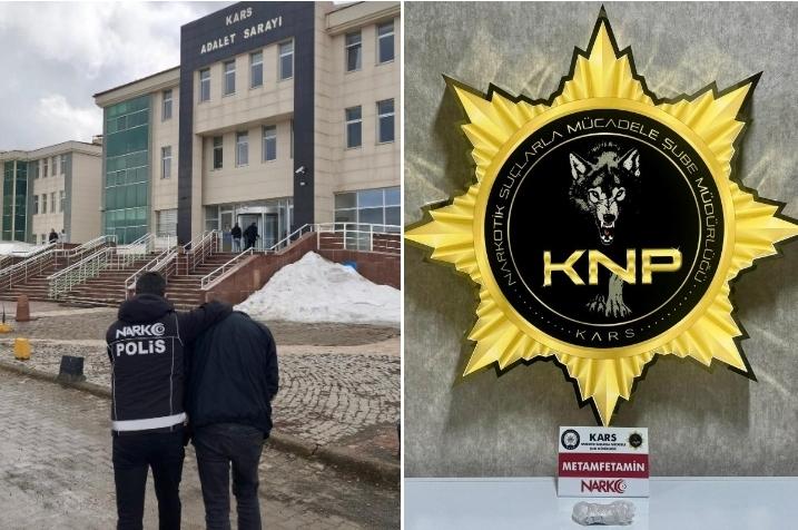 Kars’ta durdurulan 08 plakalı araçtan metamfetamin maddesi ele geçirildi