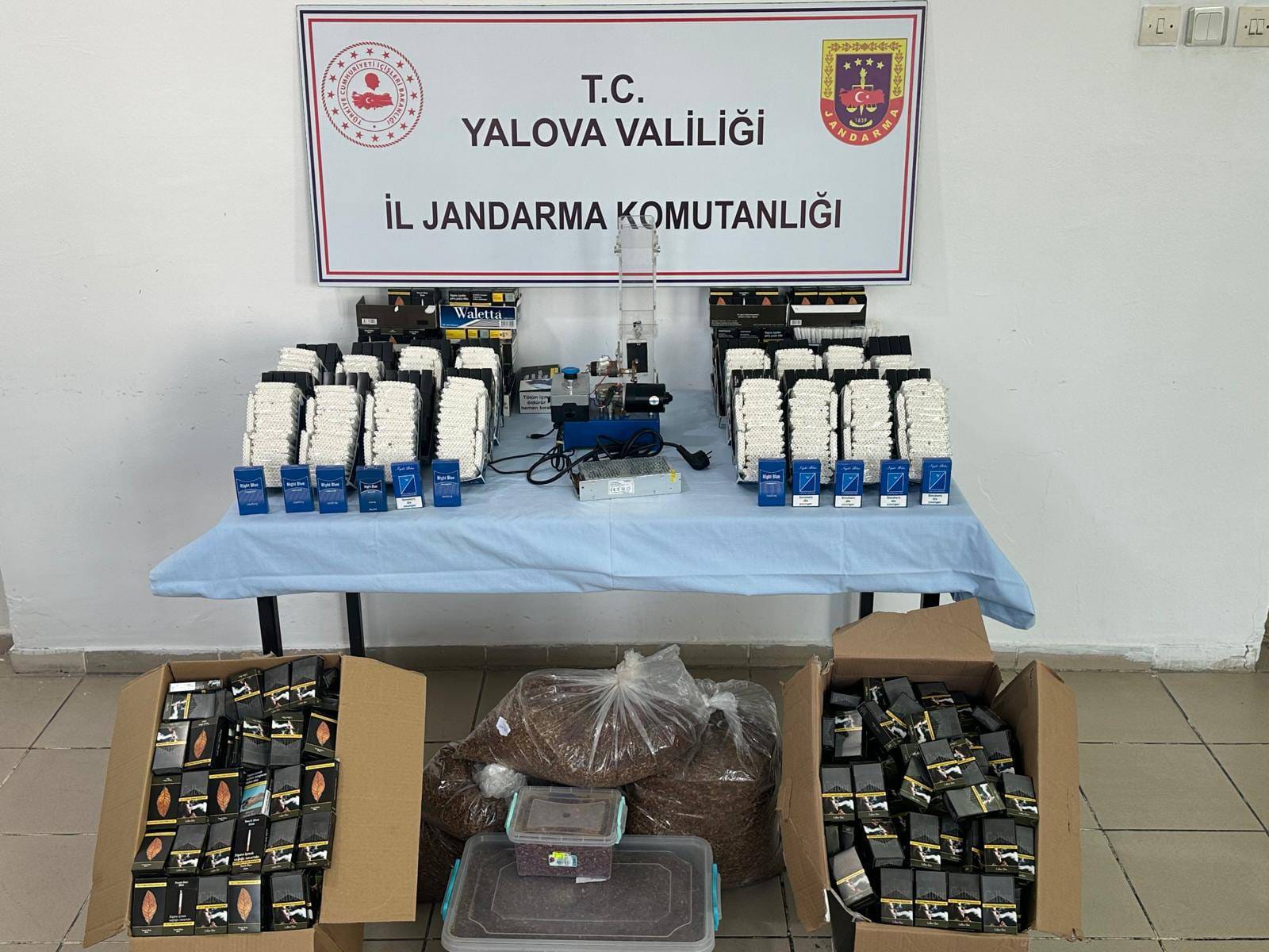 Yalova’da Kaçak Tütün Operasyonu: 27 Bin Doldurulmuş Makaron Ele Geçirildi