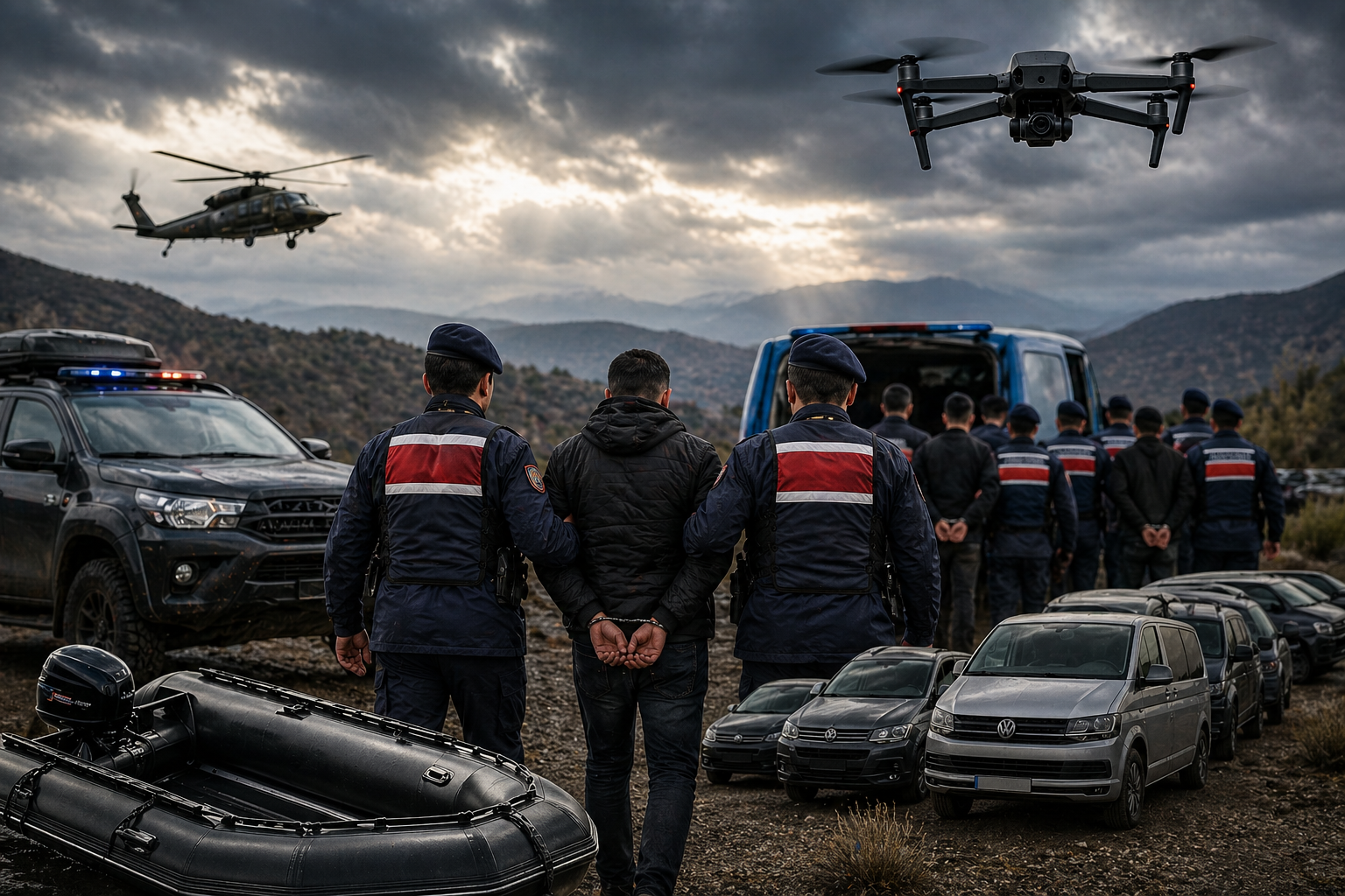 24 İlde Göçmen Kaçakçılarına Darbe: 132 Organizatör Yakalandı