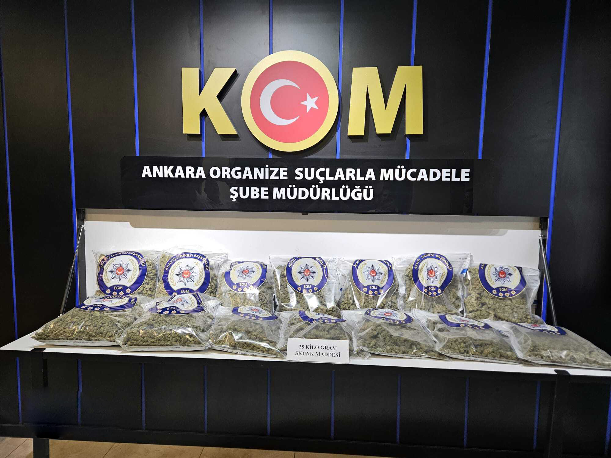 Çankaya’da Uyuşturucu Operasyonu: 25 Kilogram Skunk Ele Geçirildi