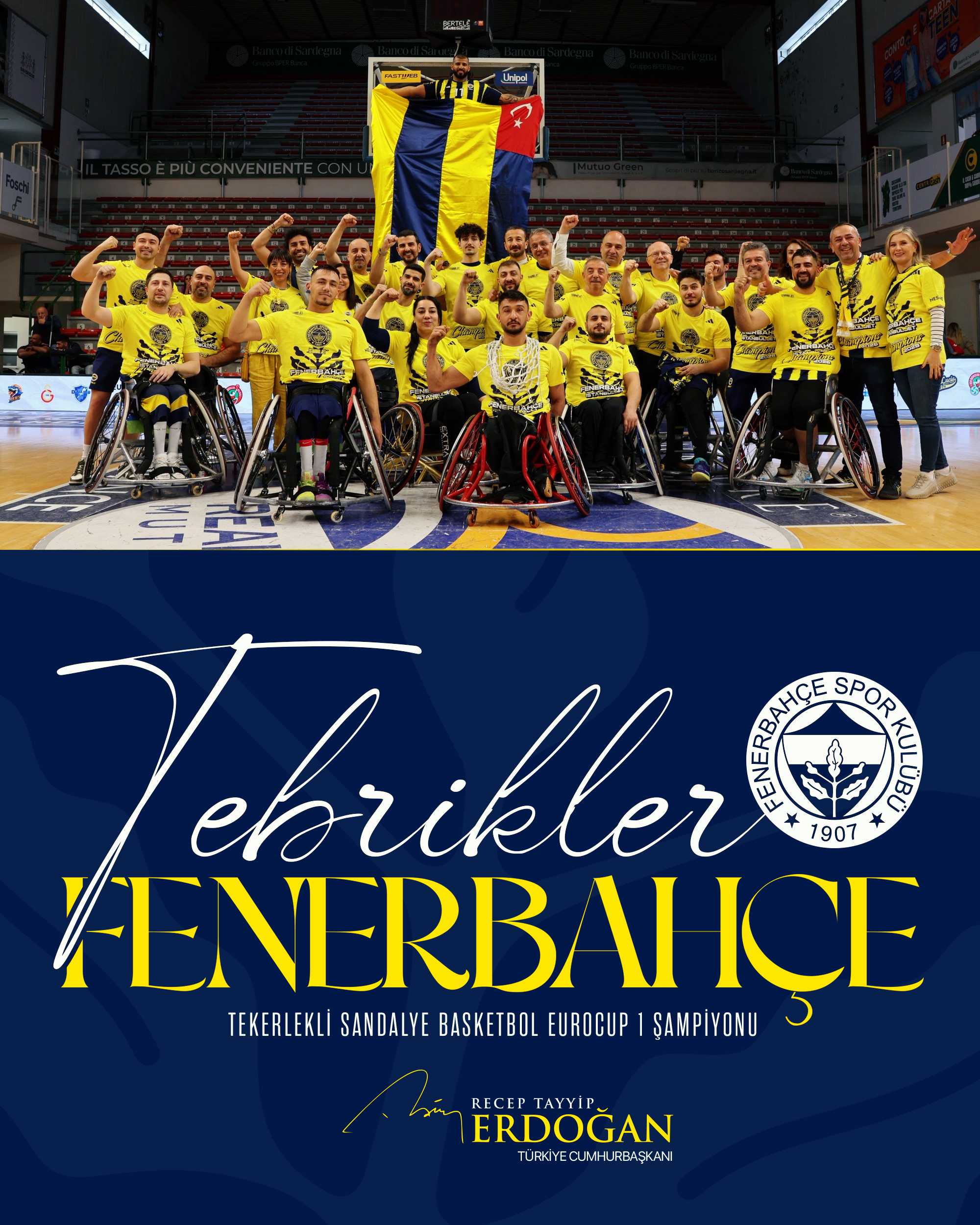 Cumhurbaşkanı Erdoğan’dan Fenerbahçe ve Beşiktaş’a Şampiyonluk Tebriği