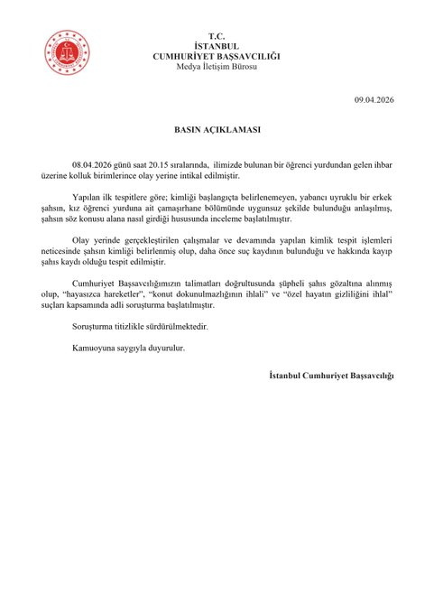 Öğrenci Yurdunda Gizli Çekim İddiası: Şüpheli Gözaltına Alındı