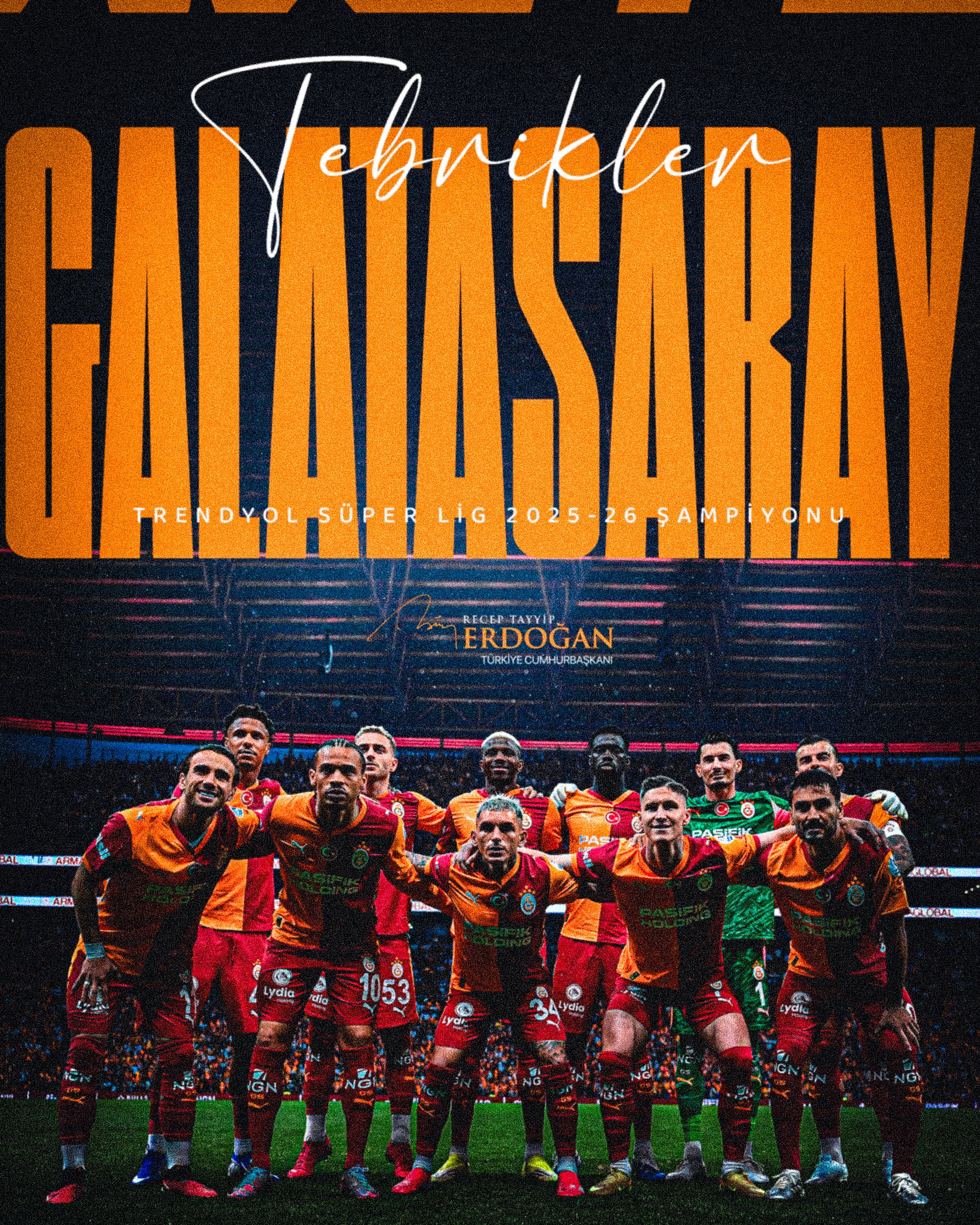 Cumhurbaşkanı Erdoğan’dan Şampiyon Galatasaray’a Tebrik Mesajı