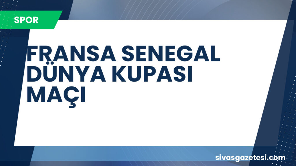 FRANSA SENEGAL DÜNYA KUPASI MAÇI