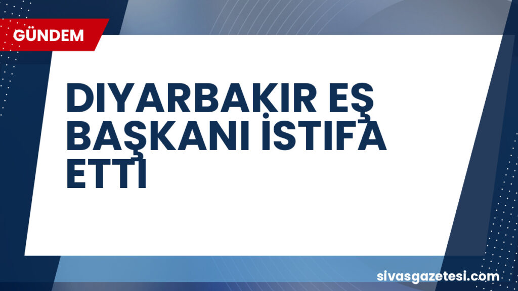 DIYARBAKIR EŞ BAŞKANI İSTIFA ETTI